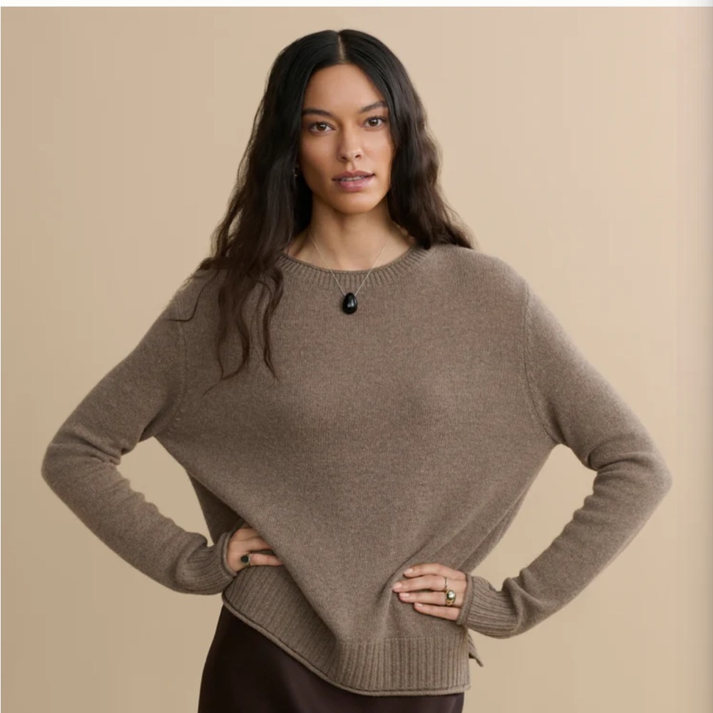 Jenni kayne everyday sweater in taupe